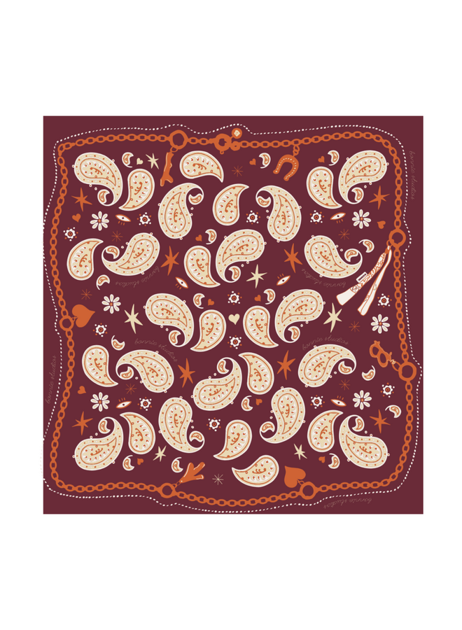 Bonnie Studios Farm Scarf Burgundy
