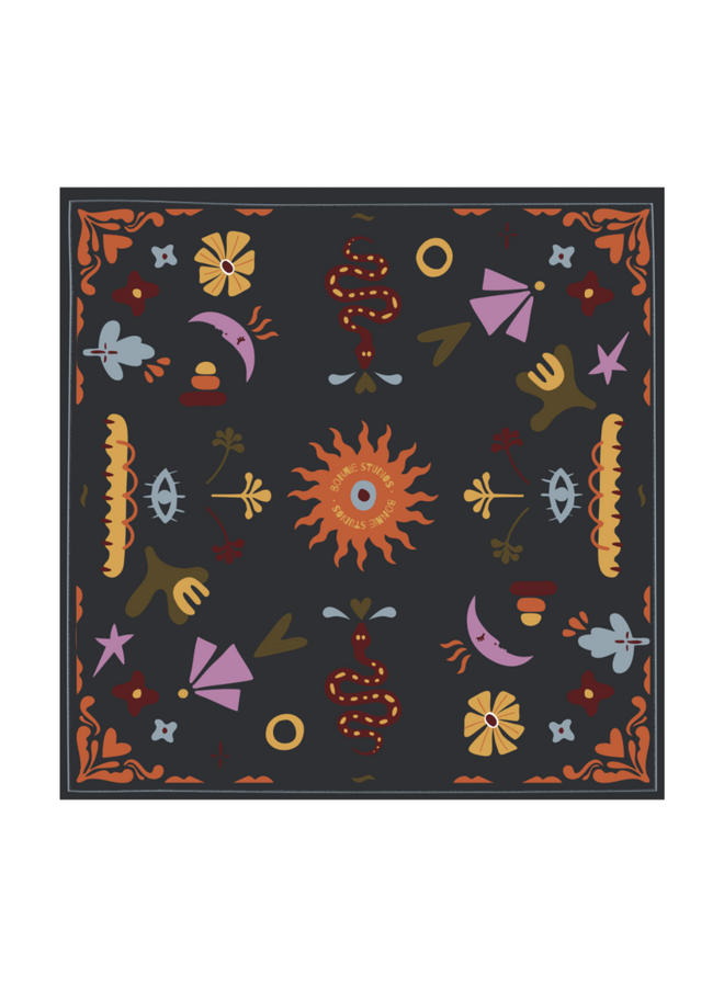 Bonnie Studios Navy Mixed Scarf