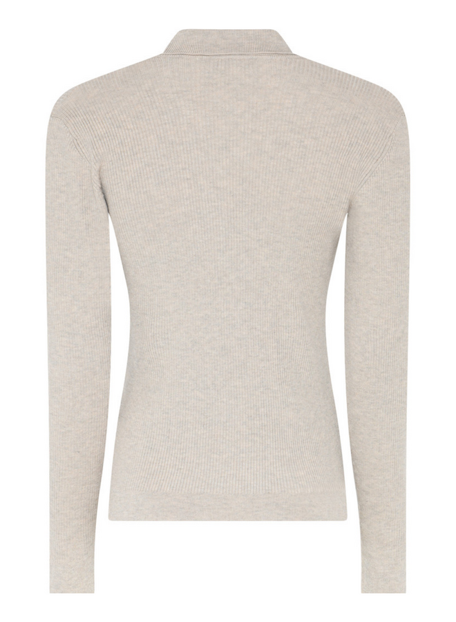 Bruuns Bazaar Anemone Valea Knit Polo Sand Melange