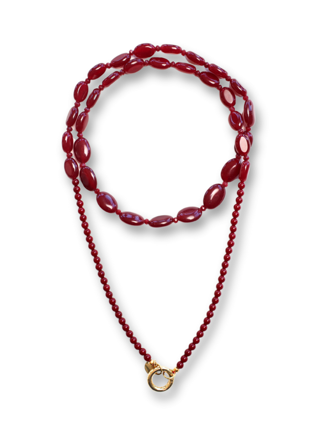 Bonnie Studios Funky Burgundy Long Necklace