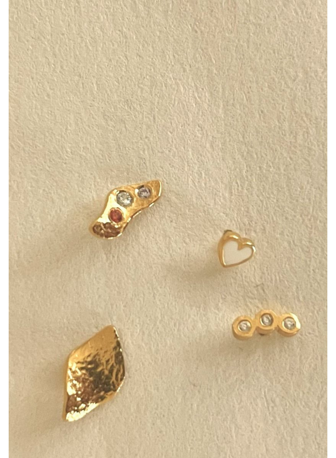 Stine A Petit Ile de L'Amour Earring Gold - per stuk