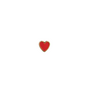 Stine A Petit Love Heart Red Coral Enamel Gold