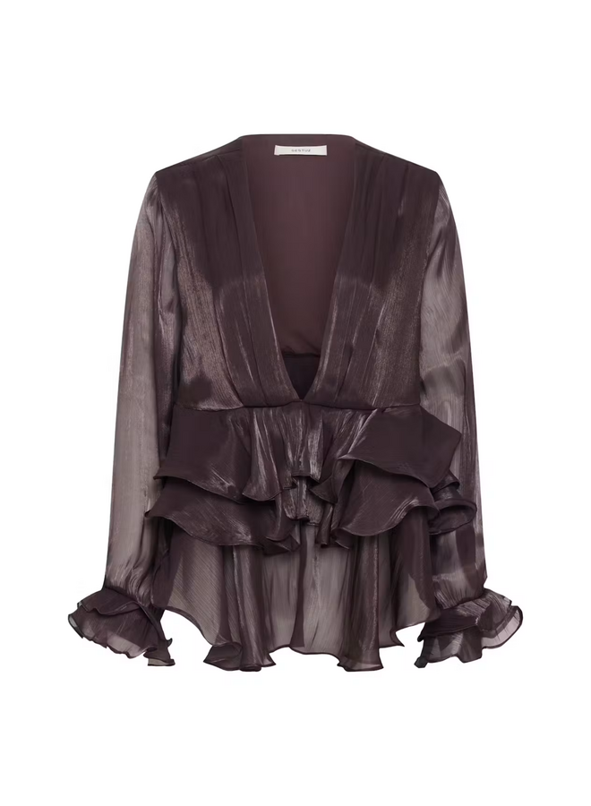 Gestuz Licie Blouse Deep Plum