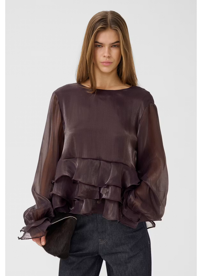 Gestuz Licie Blouse Deep Plum