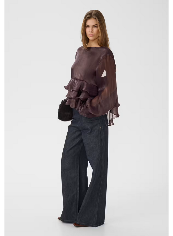 Gestuz Licie Blouse Deep Plum