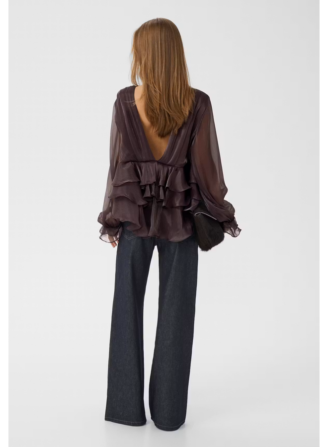 Gestuz Licie Blouse Deep Plum