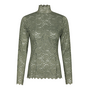 Neo Noir Liza Laceflower Blouse Cold Army