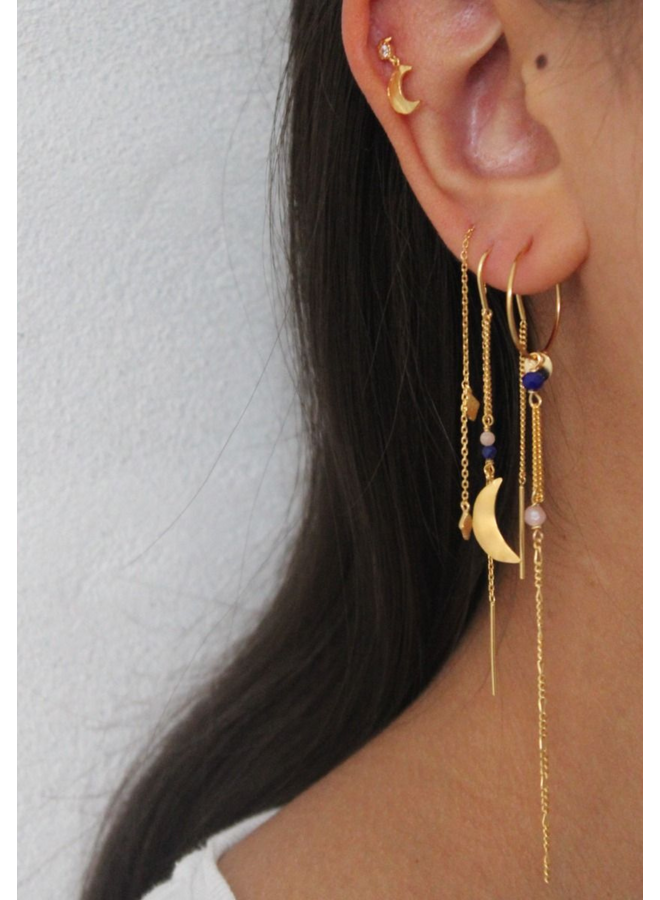 Stine A Tout Petit Ile De L'Amour Earring with Long Chain - per stuk