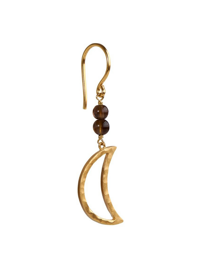 Stine A Bella Moon Earring Mocha - per stuk