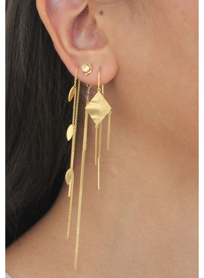 Stine A Windy Viola with Chains Earring - per stuk