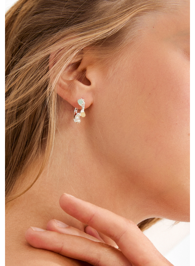 Pilgrim IRIS hoop earrings silver-plated
