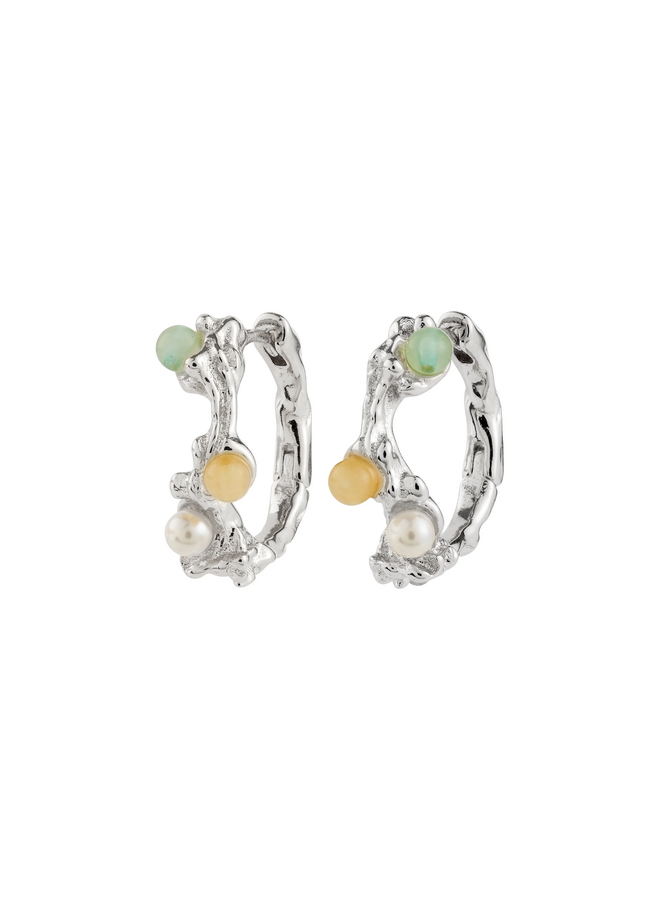 Pilgrim IRIS hoop earrings silver-plated