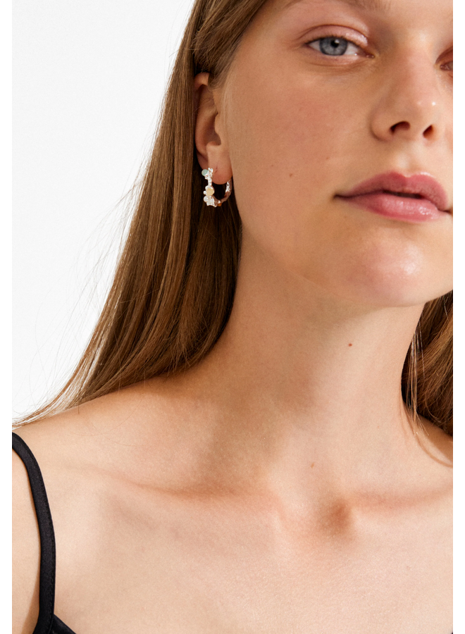 Pilgrim IRIS hoop earrings silver-plated