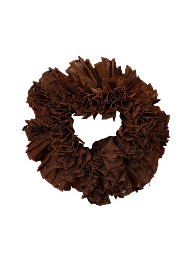 Pico Pleat Scrunchie Brownie / Bruin