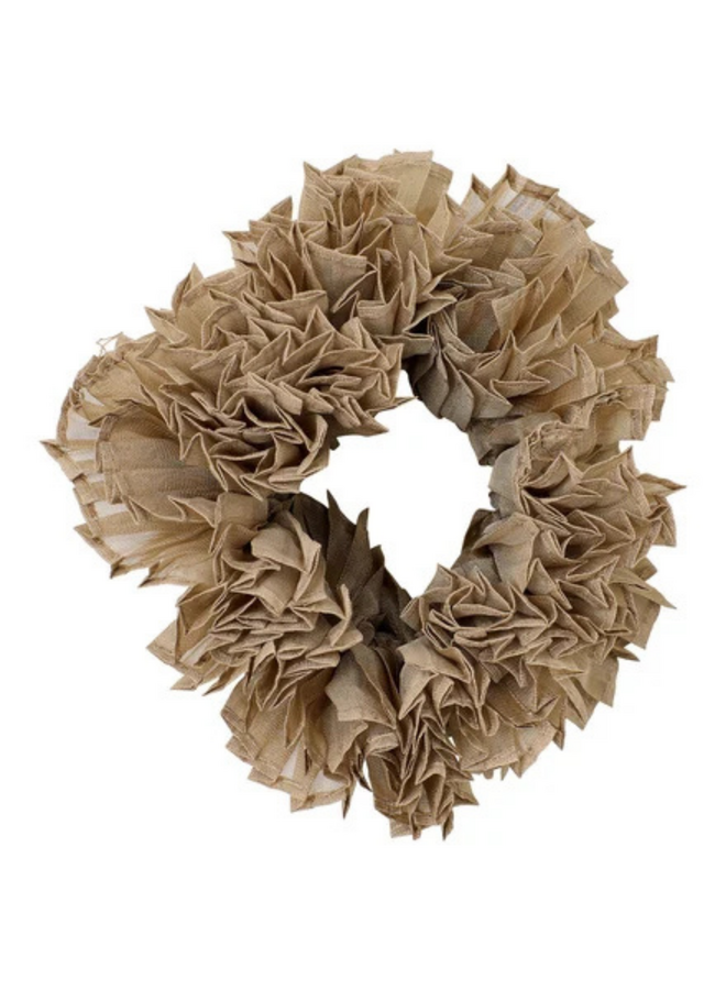 Pico Pleat Scrunchie Beige