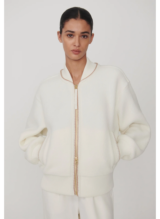 Varley Klaudia Fleece Jacket Egret