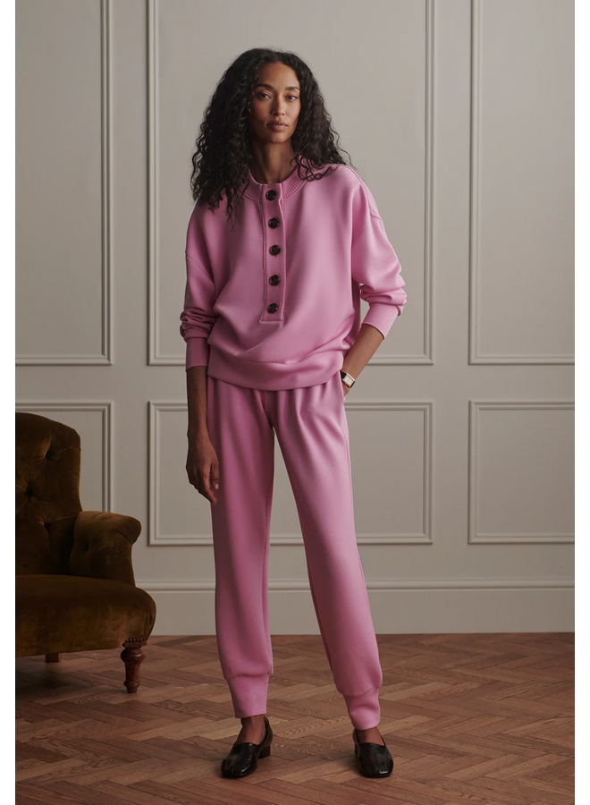 Varley Reena Button Front Sweat Moonlite Mauve