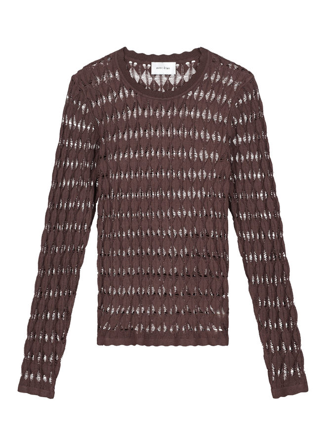 Avec Elan Elani Longsleeve Top Espresso