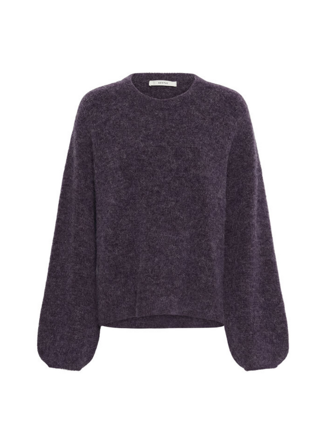 Gestuz Alpha Slit Pullover Juniper Melange