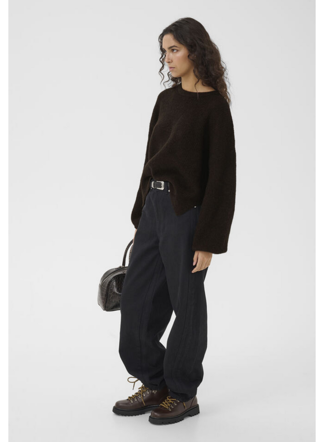 Gestuz Alpha Slit Pullover Ganache Melange