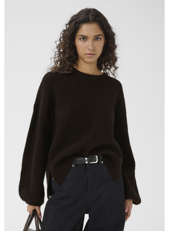 Gestuz Alpha Slit Pullover Ganache Melange