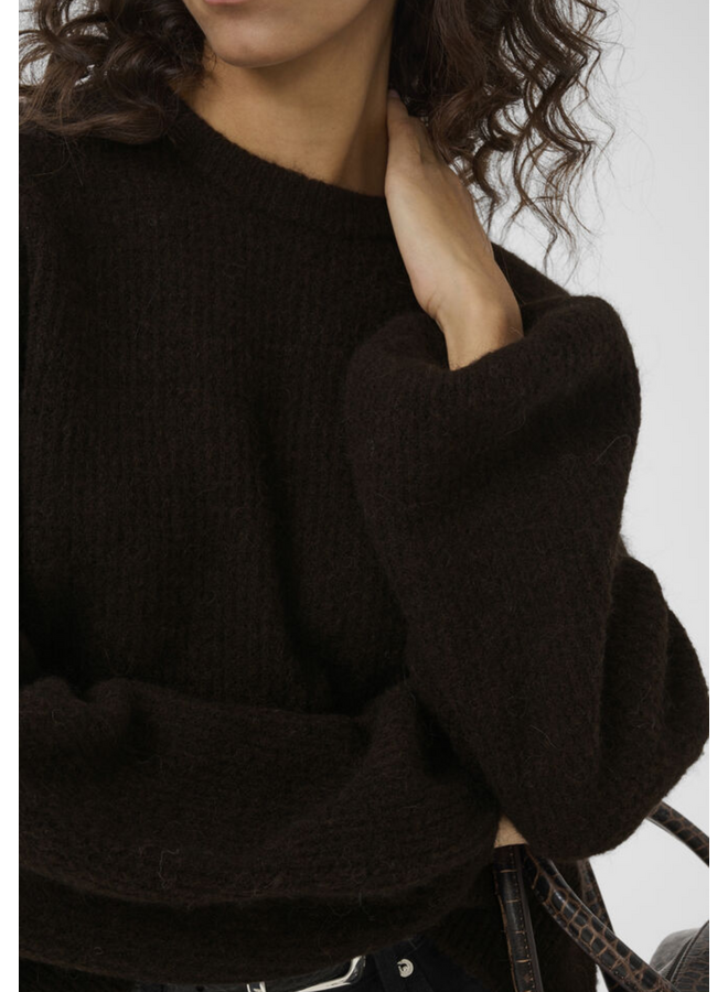 Gestuz Alpha Slit Pullover Ganache Melange