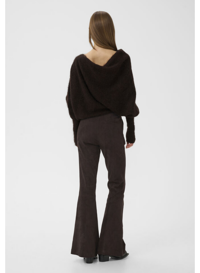 Gestuz Debbie Drape Pullover Ganache Melange