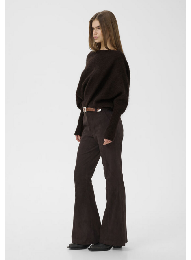 Gestuz Debbie Drape Pullover Ganache Melange