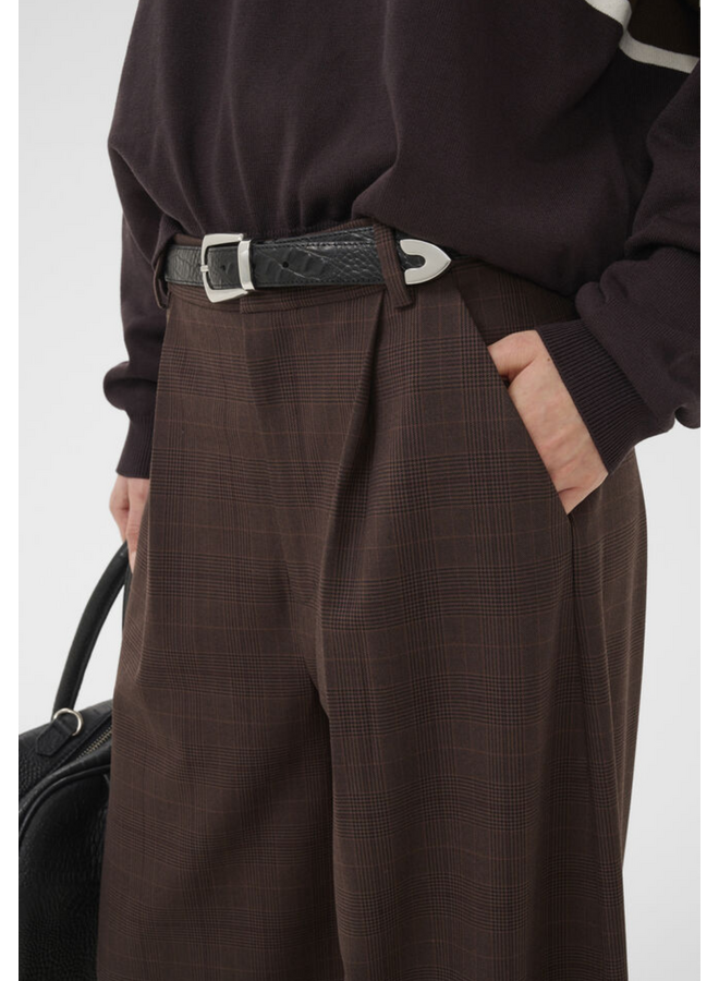 Gestuz Lavana HW Pants Brown Check