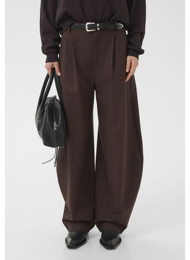 Gestuz Lavana HW Pants Brown Check