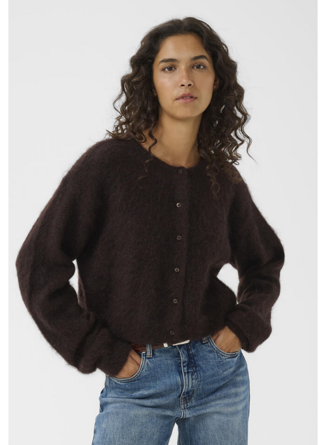 Gestuz Debbie Short Cardigan NOOS Ganache Melange