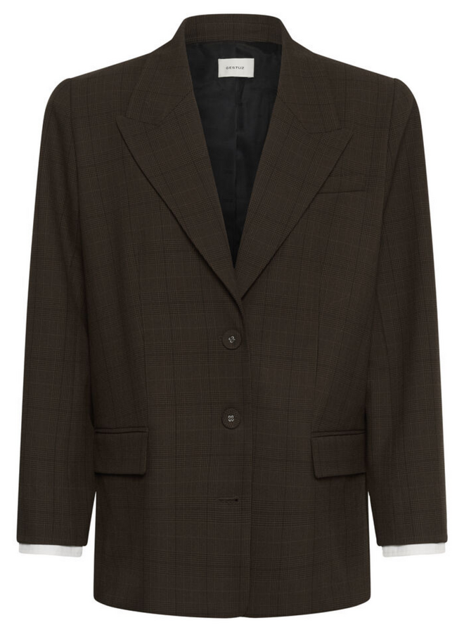 Gestuz Lavana Blazer Brown Check