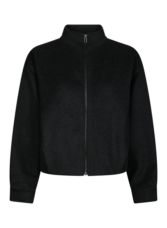 Neo Noir Florine Wool Bomber Jacket Antracit
