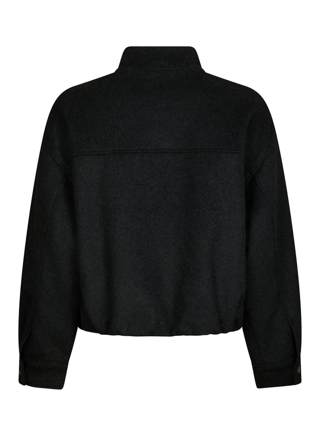 Neo Noir Florine Wool Bomber Jacket Antracit