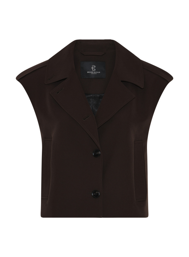Bruuns Bazaar Rubysus Lita Waistcoat Dark Brown