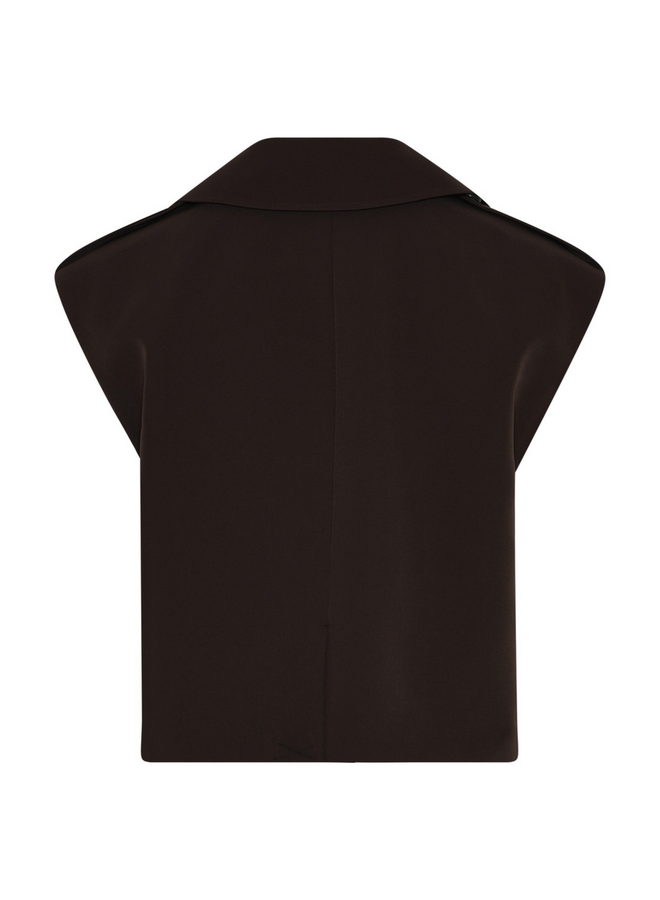 Bruuns Bazaar Rubysus Lita Waistcoat Dark Brown