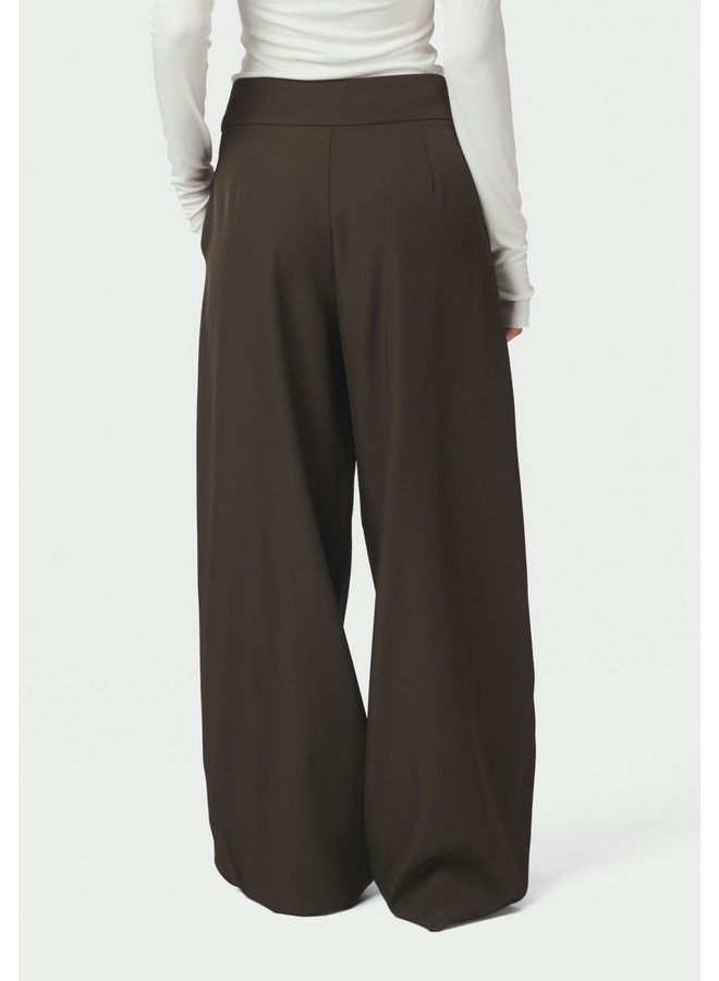 Neo Noir Lucille Structure Pants Dark Brown