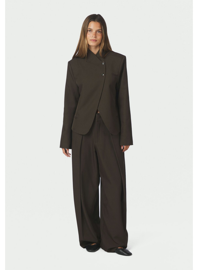 Neo Noir Lucille Structure Pants Dark Brown