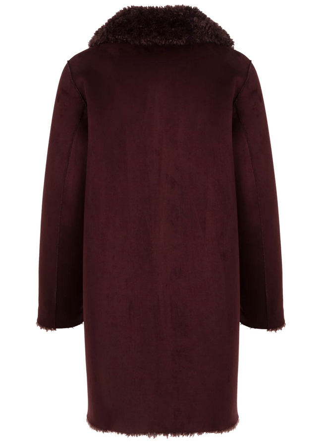Giacomo Teddy Coat Cherrywood