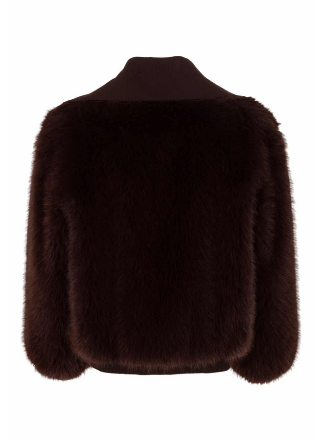 Giacomo Fur Jacket Chocolate Plum