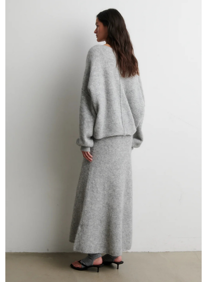 Second Female Pollenza Knit Pullover Light Grey Melange
