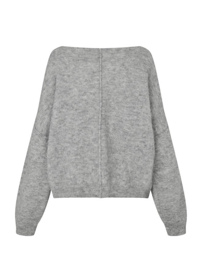 Second Female Pollenza Knit Pullover Light Grey Melange