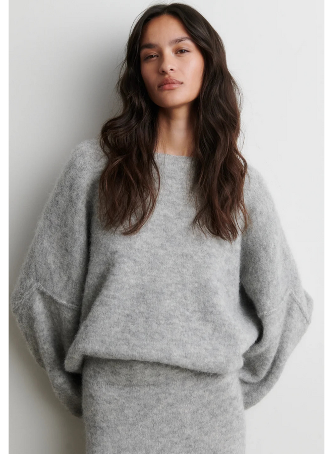 Second Female Pollenza Knit Pullover Light Grey Melange