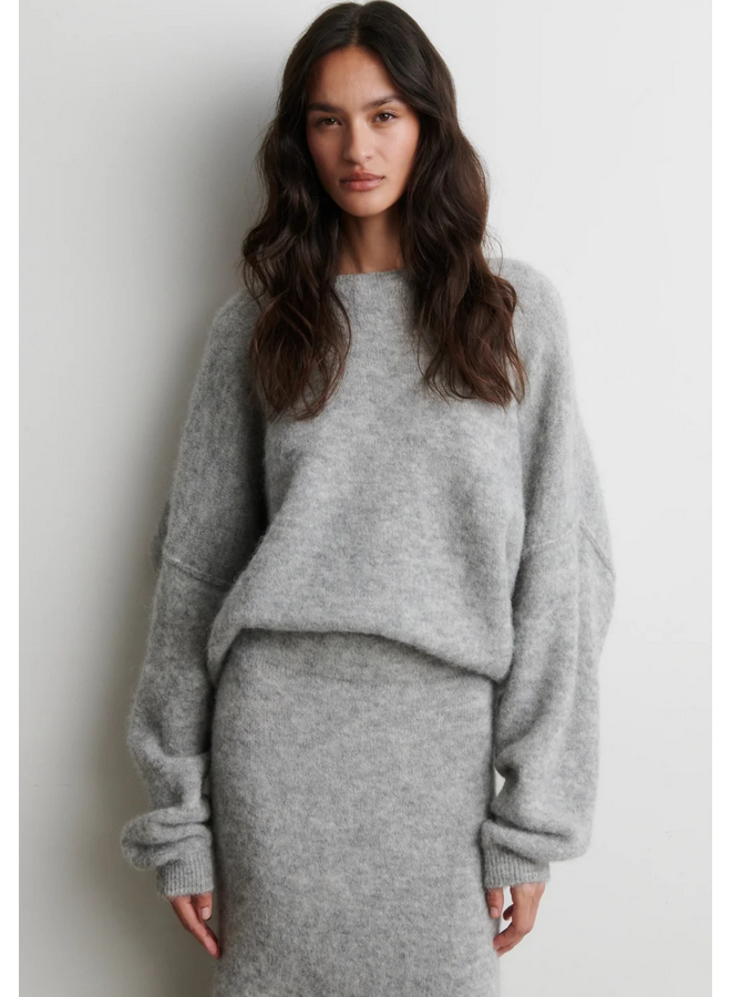 Second Female Pollenza Knit Pullover Light Grey Melange