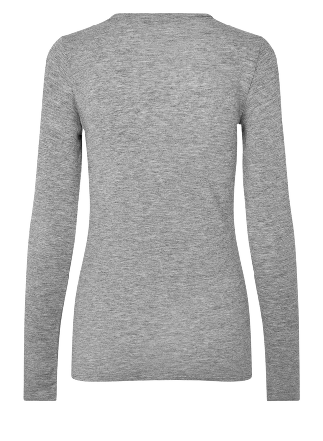 Second Female Matima O-Neck Tee Grey Melange