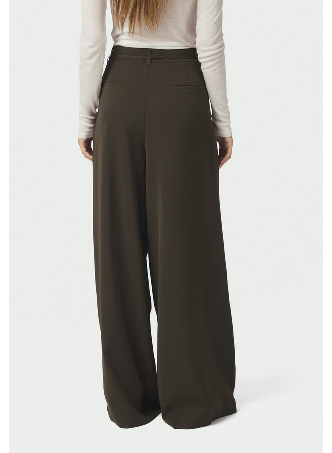 Neo Noir Eddina Woven Pants Dark Brown