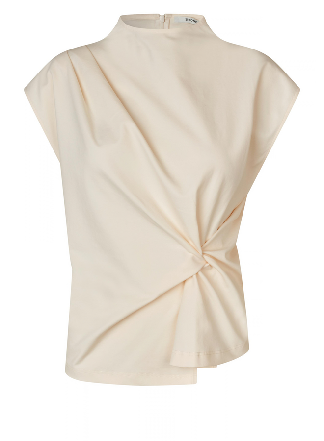Second Female Arkai Drape Top Eggnog