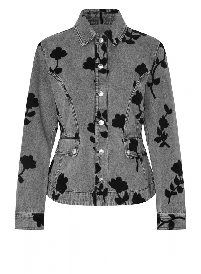 Second Female Lawrissa Denim Jacket Denim Grey