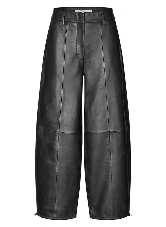 Second Female Aluka Leather Trousers Black