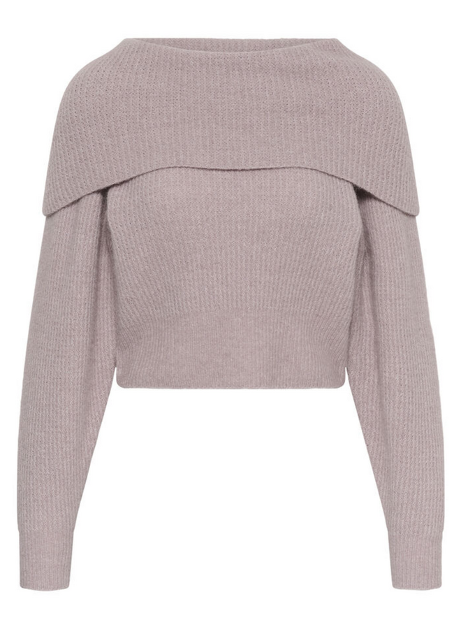 Gestuz Alpha Off Shoulder Pullover Quail Melange